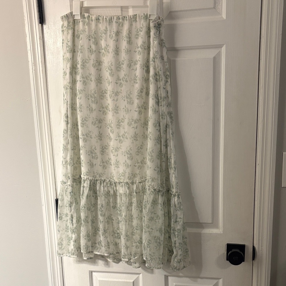 Floral Green Skirt
